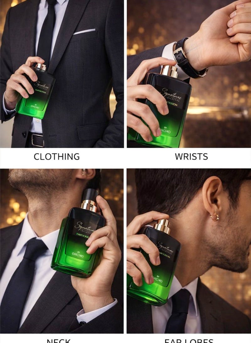 Orchid Signature Pantheon Pour Homme Eau de Parfum 100ml for Men | Orchid | Long Lasting Fresh Woody Citrus Perfume - Image 3